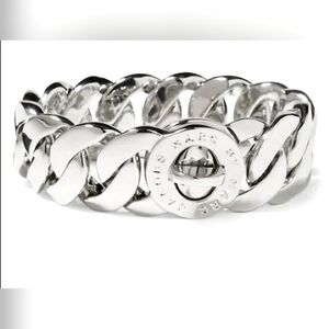 MARC JACOBS KATIE TURNLOCK SILVER-TONE BRACELET